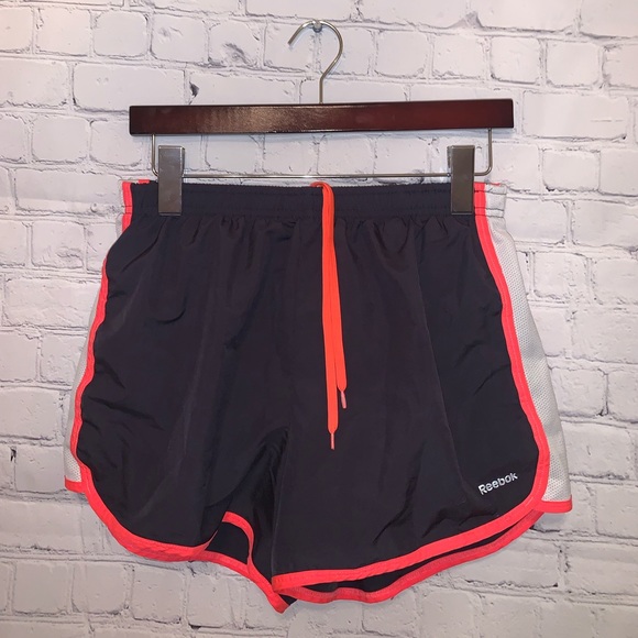 Reebok Pants - Reebok PlayDry Gray & Orange Athletic shorts sz M